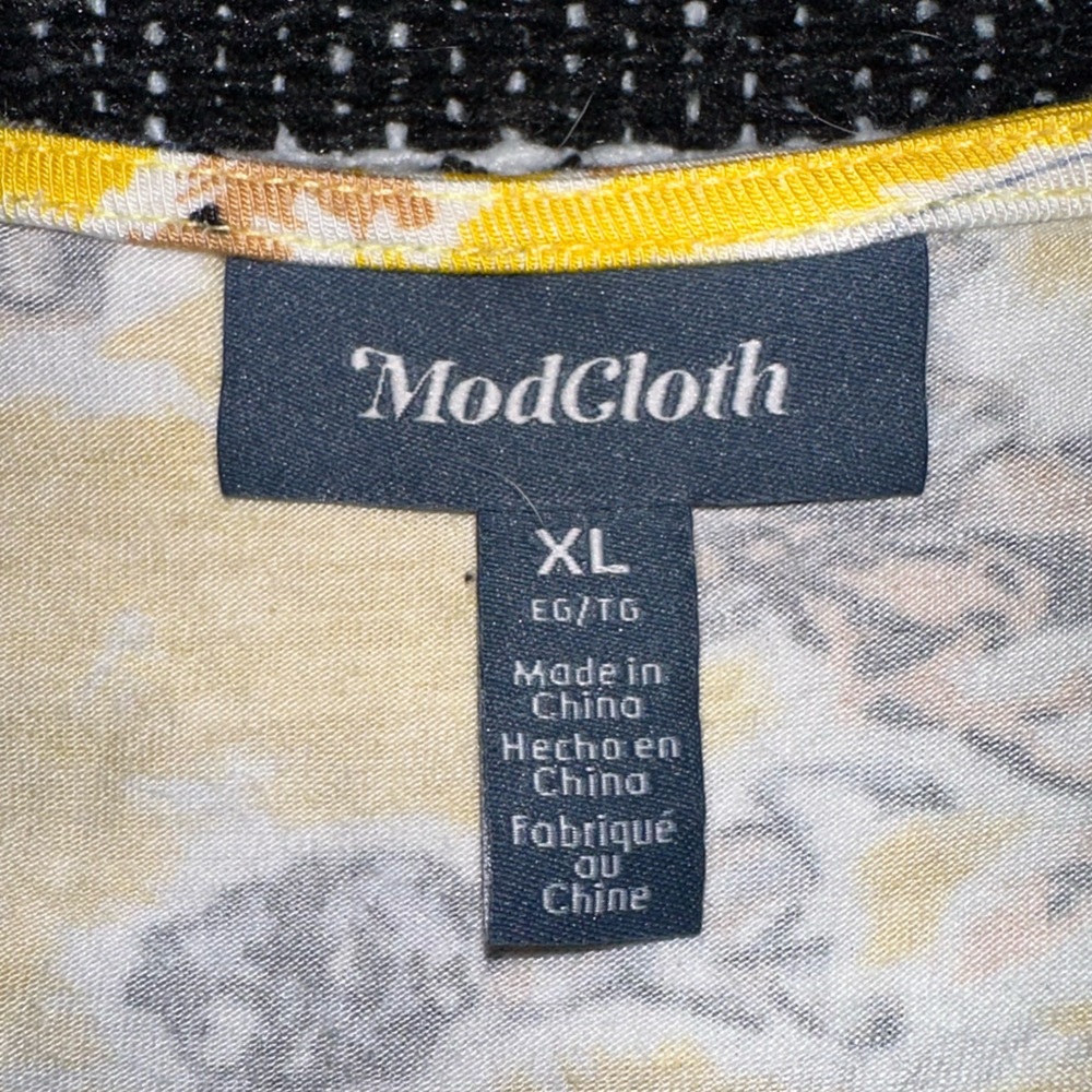ModCloth Yellow Floral Midi Dress - Picture 7 of 7
